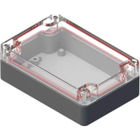 Serpac Watertight Polycarbonate Instrument Enclosure- Clear/Gray, 4.72x3.15x1.59"