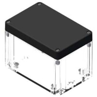 Serpac Watertight Polycarbonate Instrument Enclosure- Black/Clear, 4.72x3.15x3.35"