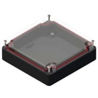 Serpac Watertight Polycarbonate Instrument Enclosure- Clear/Black, 4.72x4.72x1.59"