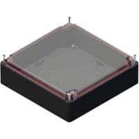 Serpac Watertight Polycarbonate Instrument Enclosure- Clear/Black, 6.30x6.30x2.17"