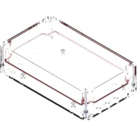 Serpac Watertight Polycarbonate Instrument Enclosure- Clear, 7.87x4.72x2.18"