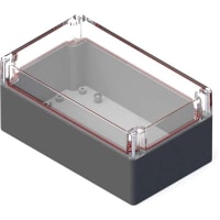 Serpac Watertight Polycarbonate Instrument Enclosure- Clear/Gray, 7.87x4.72x3.54"