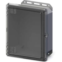 Serpac Industrial Polycarbonate Hinged Screw Top Enclosure- Clear/Gray , 11.75x10.23x5.