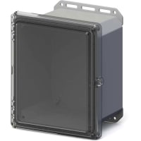 Serpac Industrial Polycarbonate Hinged Screw Top Enclosure- Clear/Gray , 11.75x10.23x7.