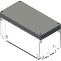 Serpac Watertight Polycarbonate Instrument Enclosure- Gray/Clear, 6.30x3.15x3.35"