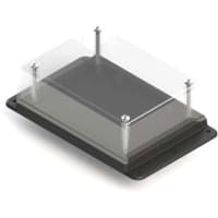 Serpac Surface Mount Removable Top ABS Enclosure- Clear/Black