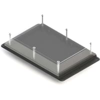 Serpac Surface Mount Removable Top ABS Enclosure- Clear/Black