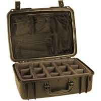 Serpac Protective Equip. Case, 20.1"x15.5"x7.3", Adjust. Dividers & Lid Organizer