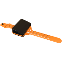 Serpac Wearable sloped wrist enclosure with OR band; Accepts 0.031" circuit board.