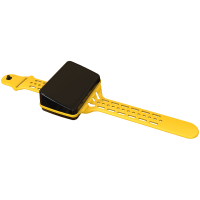 Serpac Wearable sloped wrist enclosure with YL band; Accepts 0.031" circuit board.