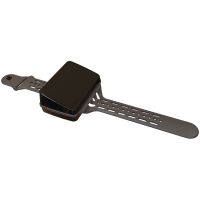 Serpac Wearable sloped wrist enclosure with GM band; Accepts 0.031" circuit board.