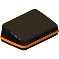 Serpac Sloped pocket enclosure with orange seal; Accepts 0.031" circuit board.