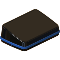 Serpac Sloped pocket enclosure with blue seal; Accepts 0.031" circuit board.