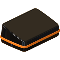 Serpac Sloped pocket enclosure with orange seal; Accepts 0.031" circuit board.