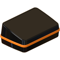 Serpac Sloped pocket enclosure with orange seal; Accepts 0.031" circuit board.