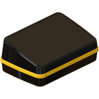 Serpac Sloped pocket enclosure with yellow seal; Accepts 0.031" circuit board.