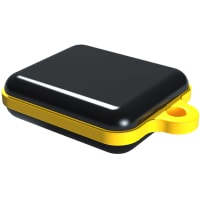 Serpac Pendant enclosure with yellow looped seal; Accepts 0.031" circuit board.