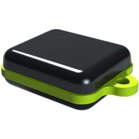 Serpac Pendant enclosure with neon green looped seal; Accepts 0.031" circuit board.