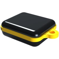 Serpac Pendant enclosure with yellow looped seal; Accepts 0.031" circuit board.