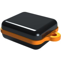 Serpac Pendant enclosure with orange looped seal; Accepts 0.031" circuit board.