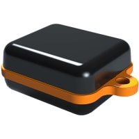 Serpac Pendant enclosure with orange looped seal; Accepts 0.031" circuit board.