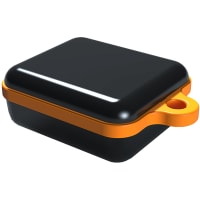 Serpac Pendant enclosure with orange looped seal; Accepts 0.031" circuit board.