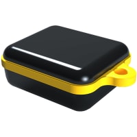 Serpac Pendant enclosure with yellow looped seal; Accepts 0.031" circuit board.