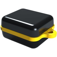 Serpac Pendant enclosure with yellow looped seal; Accepts 0.031" circuit board.