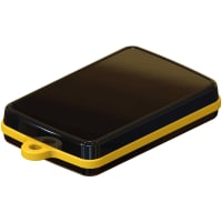 Serpac Pendant enclosure with yellow looped seal; Accepts 0.031" circuit board.