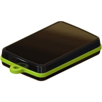 Serpac Pendant enclosure with neon green looped seal; Accepts 0.031" circuit board.