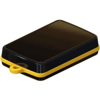 Serpac Pendant enclosure with yellow looped seal; Accepts 0.031" circuit board.