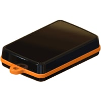 Serpac Pendant enclosure with orange looped seal; Accepts 0.031" circuit board.