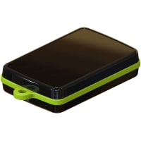 Serpac Pendant enclosure with neon green looped seal; Accepts 0.031" circuit board.