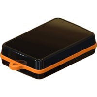 Serpac Pendant enclosure with orange looped seal; Accepts 0.031" circuit board.