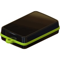 Serpac Pendant enclosure with neon green looped seal; Accepts 0.031" circuit board.