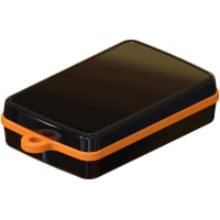 Serpac Pendant enclosure with orange looped seal; Accepts 0.031" circuit board.