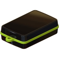 Serpac Pendant enclosure with neon green looped seal; Accepts 0.031" circuit board.