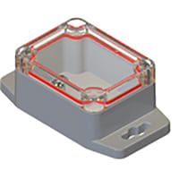 Serpac Clear/Gray Flanged Base Plastic Box Enclosure for Wall/Surface Mount