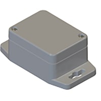 Serpac Gray/Gray Flanged Base Plastic Box Enclosure for Wall/Surface Mount