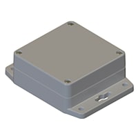 Serpac Gray/Gray Flanged Base Plastic Box Enclosure for Wall/Surface Mount