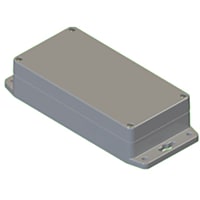 Serpac Gray/Gray Flanged Base Plastic Box Enclosure for Wall/Surface Mount