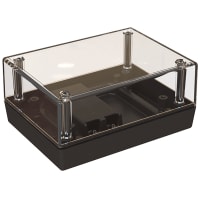 Serpac Clear Top Desktop Enclosure with 9V Battery Comprt., 4.38x3.25x2.00in.