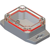 Serpac Clear/Gray Flanged Base Plastic Box Enclosure for Wall/Surface Mount