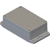 Serpac Gray/Gray Flanged Base Plastic Box Enclosure for Wall/Surface Mount