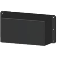 Serpac Enclosure, Flanged Lid, Panel Mnt, ABS, UL94HB, Black, 6.62x3.3x2.1 In, IP40, WM Series