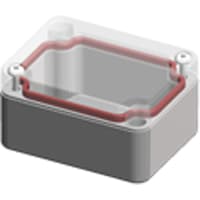 Serpac Enclosure, Box-Lid, Polycarb, UL94V-2, Clear/Gray, 2.55x1.97x1.38 In, NEMA4, RB Series