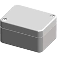 Serpac Enclosure, Box-Lid, Polycarbonate, UL94V-2, Gray, 2.55x1.97x1.38 In, NEMA4, RB Series