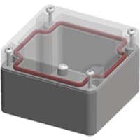 Serpac Enclosure, Box-Lid, Polycarb, UL94V-2, Clear/Gray, 3.22x3.15x2.17 In, NEMA4, RB Series