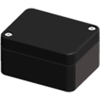 Serpac Enclosure, Box-Lid, Polycarbonate, UL94V-2, Black, 2.55x1.97x1.38 In, NEMA4, RB Series