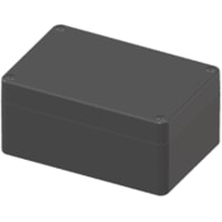 Serpac Enclosure, Box-Lid, Polycarbonate, UL94V-2, Gray, 4.72x1.97x1.38 In, NEMA4, RB Series